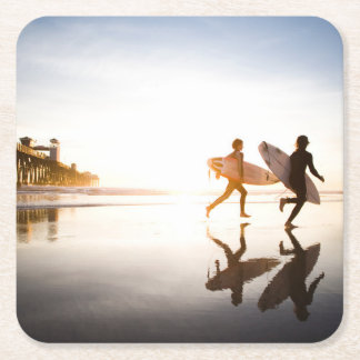 Oceanside Beach Underlägg Papper Kvadrat