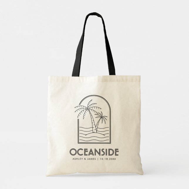 Oceanside Bröllop Helg Destinationsbröllop Tygkasse (Baksida)
