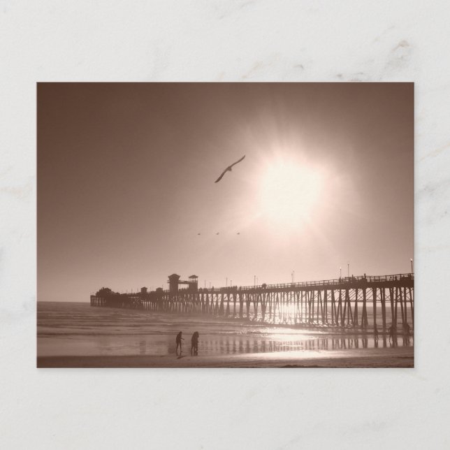 Oceanside, CA Pier Vykort (Framsida)