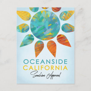Oceanside California Sunshine Travel Vykort