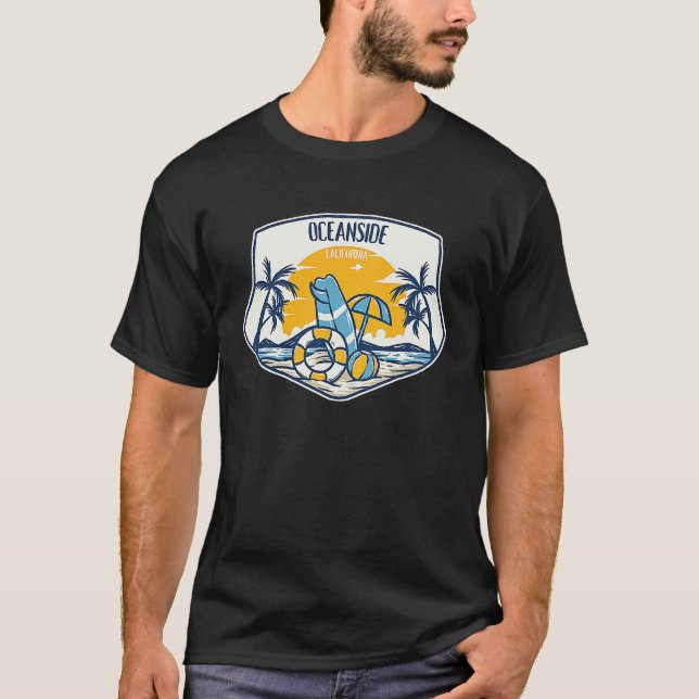 Oceanside California T Shirt (Framsida)