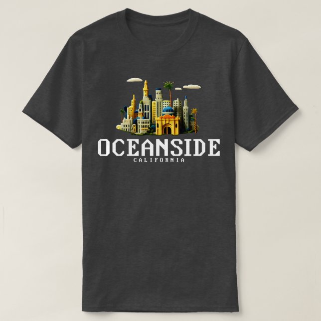 Oceanside California T Shirt (Design framsida)