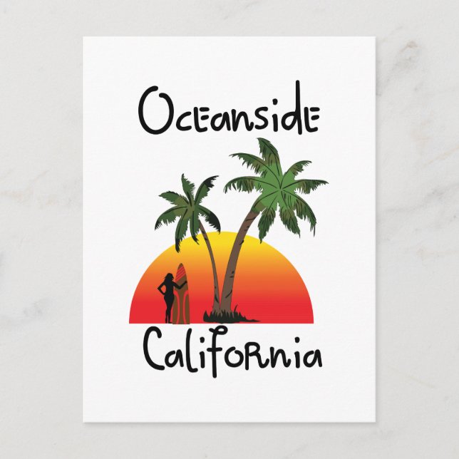 Oceanside California Vykort (Framsida)