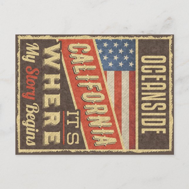 Oceanside California Vykort (Framsida)