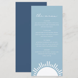 OCEANSIDE Dusty Light Blue Sol Ocean Théu Menu Meny