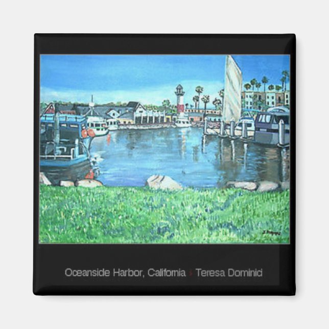 Oceanside Harbor, California Magnet (Framsidan)