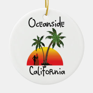 Oceanside Kalifornien Julgransprydnad Keramik