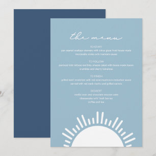 OCEANSIDE Light Blue Sol Ocean Thned Menu Meny