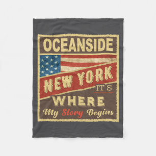 Oceanside Ny Där Min Historia Börjar _1 Fleecefilt