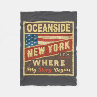 Oceanside Ny Där Min Historia Börjar _1 Fleecefilt