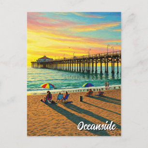 Oceanside Pier California Travel Vykort