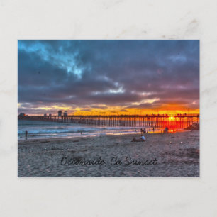 Oceanside Pier Sunset Vykort