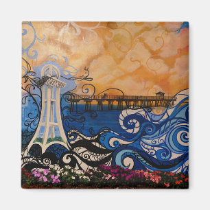 Oceanside Scene Magnet