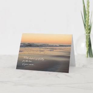 Oceanside Scene vid Sunset, förlust av Mor-sympati Kort