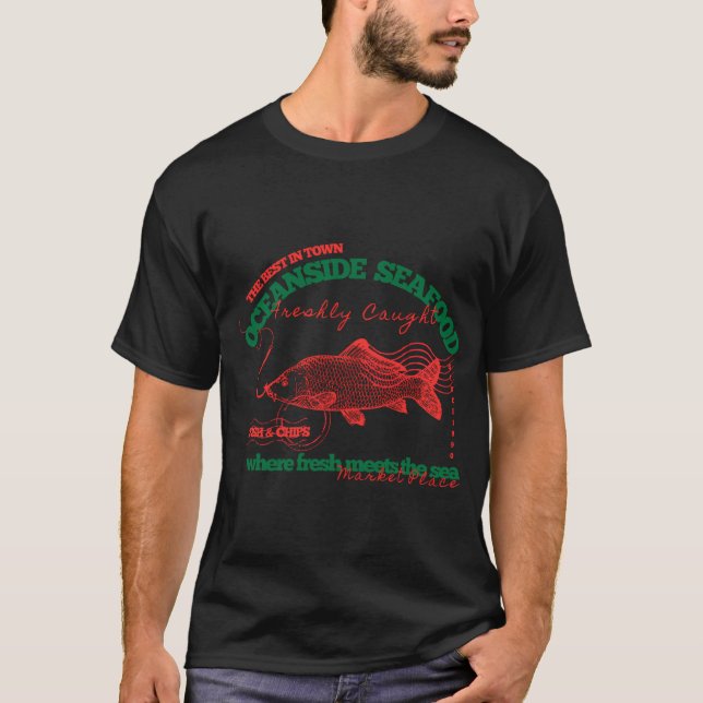 Oceanside Seafood Shop T Shirt (Framsida)