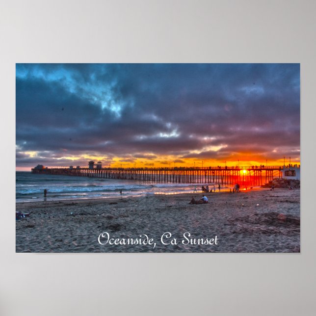 Oceanside Sunset Poster (Framsidan)