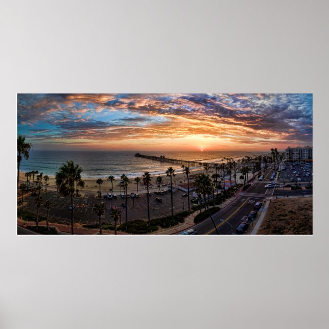 Oceanside Sunset Poster (Framsidan)
