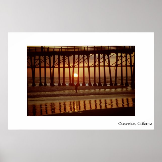 Oceanside Sunset Poster (Framsidan)