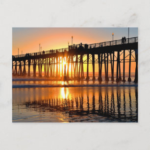 Oceanside Sunset-vykort Vykort