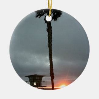 Oceansidesolnedgång Julgransprydnad Keramik