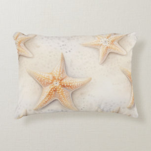 Oceansk gram Peach Beach Starfish Prydnadskudde