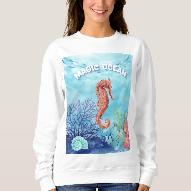 Oceansk häst t shirt (Framsida)