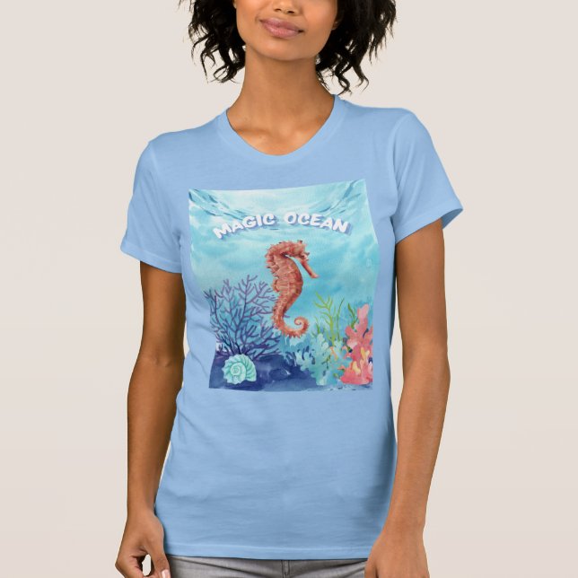 Oceansk häst t shirt (Framsida)