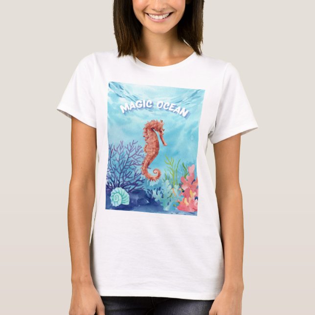 Oceansk häst t shirt (Framsida)