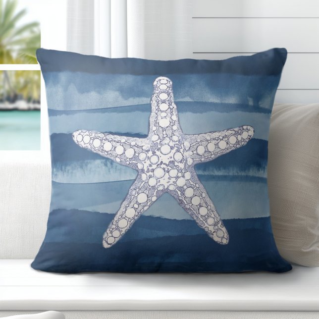 Oceansk havsabblåvitj Dekorativ kudde (Coastal Elegance Redefined: Explore Totally Coast's Exclusive Pillow Designs)