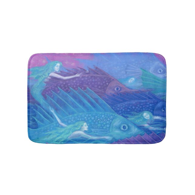 Oceanska nomader, Nautisk konst Sjöjungfruar och f Badrumsmatta (Framsidan)