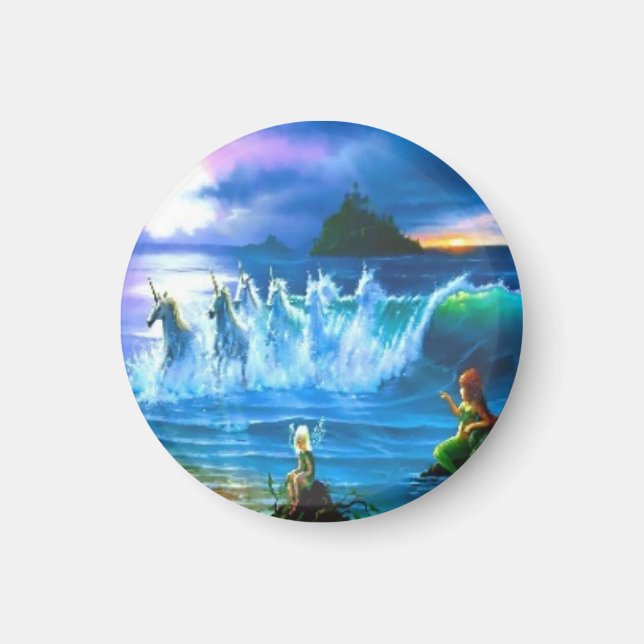 Oceanskt Fullt av Unicorns Magnet (Framsidan)