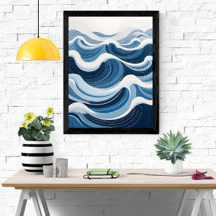 Oceanskt harmoni: Ett serenskt Sjölandskap Poster