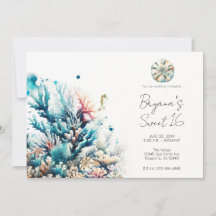 Oceanstänk Havskorall Akvarell Sweet 16