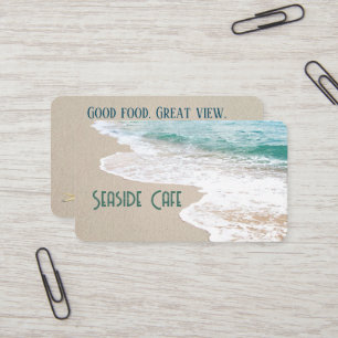 Oceanstrand med vågor visitkort