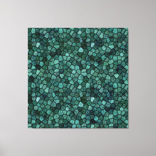 Oceant Mosaik Skorpa Textur Abstrakt Mönster Canvastryck (Framsida)
