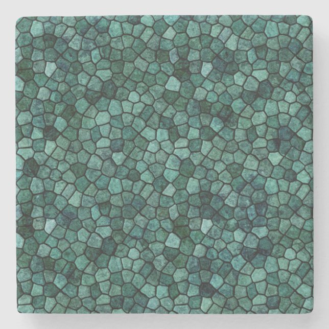 Oceant Mosaikskal Textur Abstrakt Mönster Stenunderlägg (Framsidan)