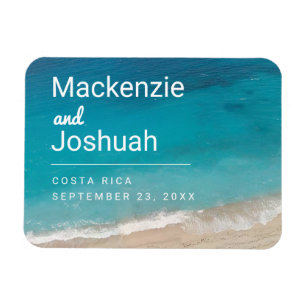 Oceanturkos Vatten Beach Wedding Datumdatum Magnet