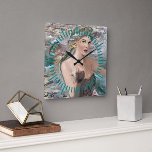 Oceanus Dotter Wall Clock Fyrkantig Klocka