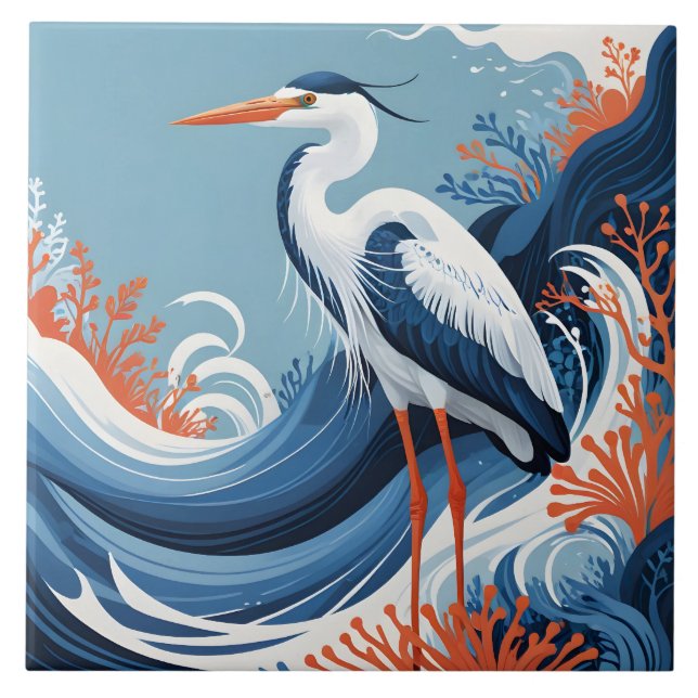 oceanvåg häger kakel (Framsidan)
