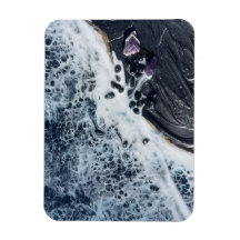 oceanvåg kristall konst magnet kustnära strand dek