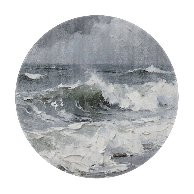 Oceanvågor Stormigt Sjölandskap Texturerat (Framsidan)