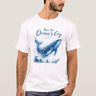 Oceanval Konst med Vattenfärg för Medvetenhet T Shirt