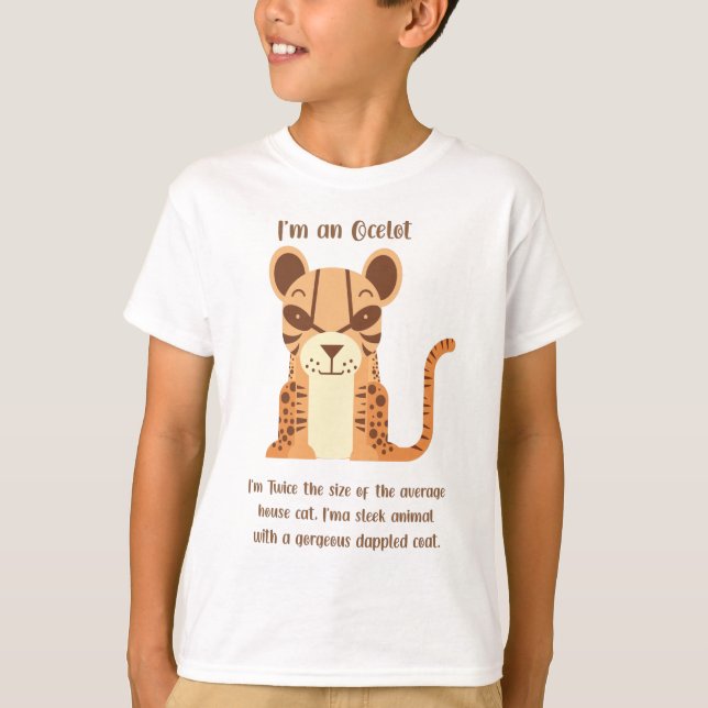 Ocelot Cat T Shirt (Framsida)
