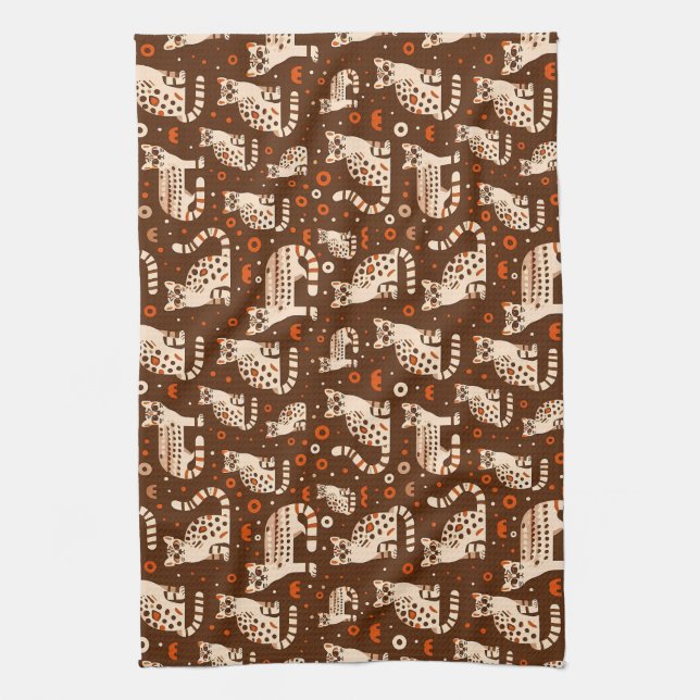 Ocelot Mönster Kökshandduk (Vertikal)