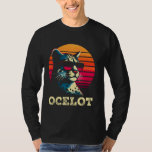 Ocelot Retro Sunset - Vintage Ocelot Jaguar Vild C T Shirt<br><div class="desc">Ocelot Retro Sunset - Vintage Ocelot Jaguar Vild katt Älskare</div>