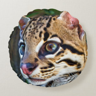 Ocelot - Vild Mini Jaguar Rund Kudde
