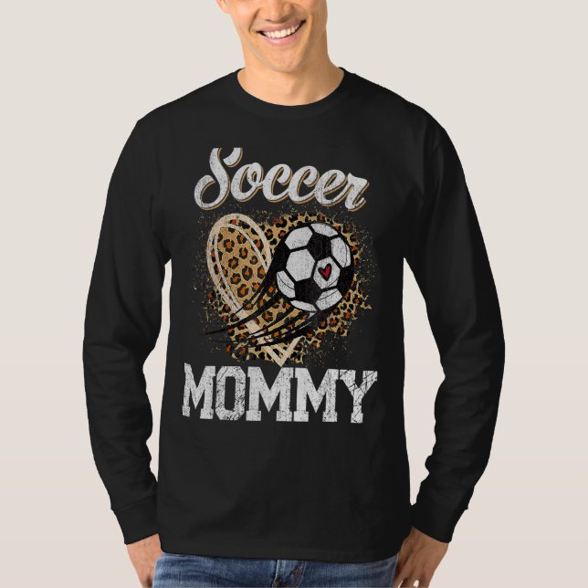 Ocer Mamma Leopard Boll Mors dag T Shirt (Framsida)
