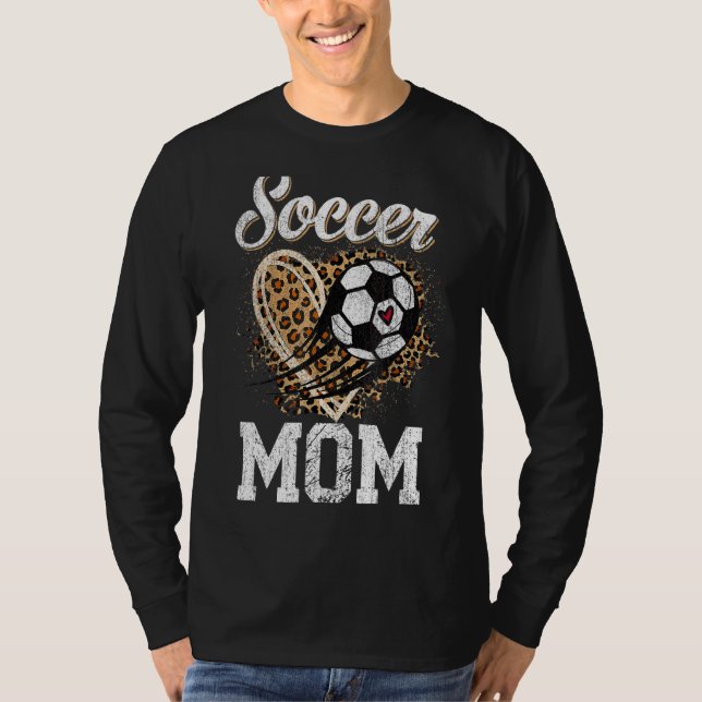 Ocer Mamma Leopard Boll Mors dag T Shirt (Framsida)