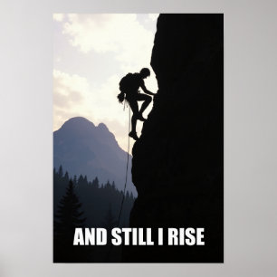 Och ändå Stiga upp jag Motiveringskonst Poster