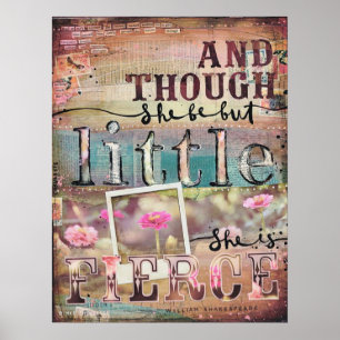 "Och även om hon bara är liten, är hon hård." Poster